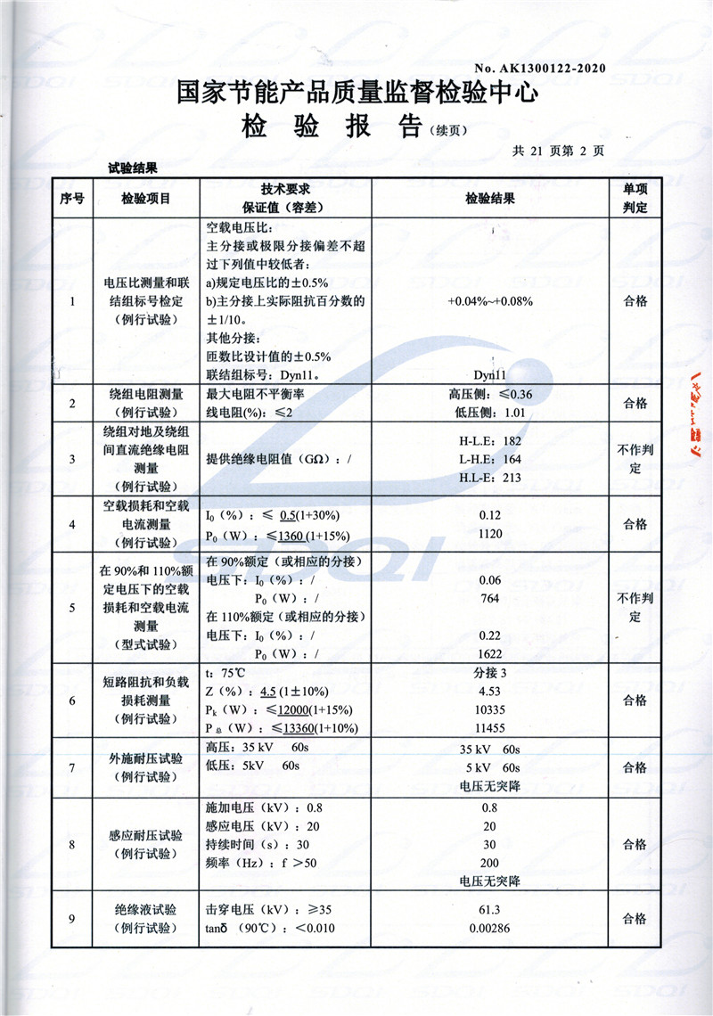 高低压试验报告-S11-1250马村马村马村油浸式变压器-2.jpg